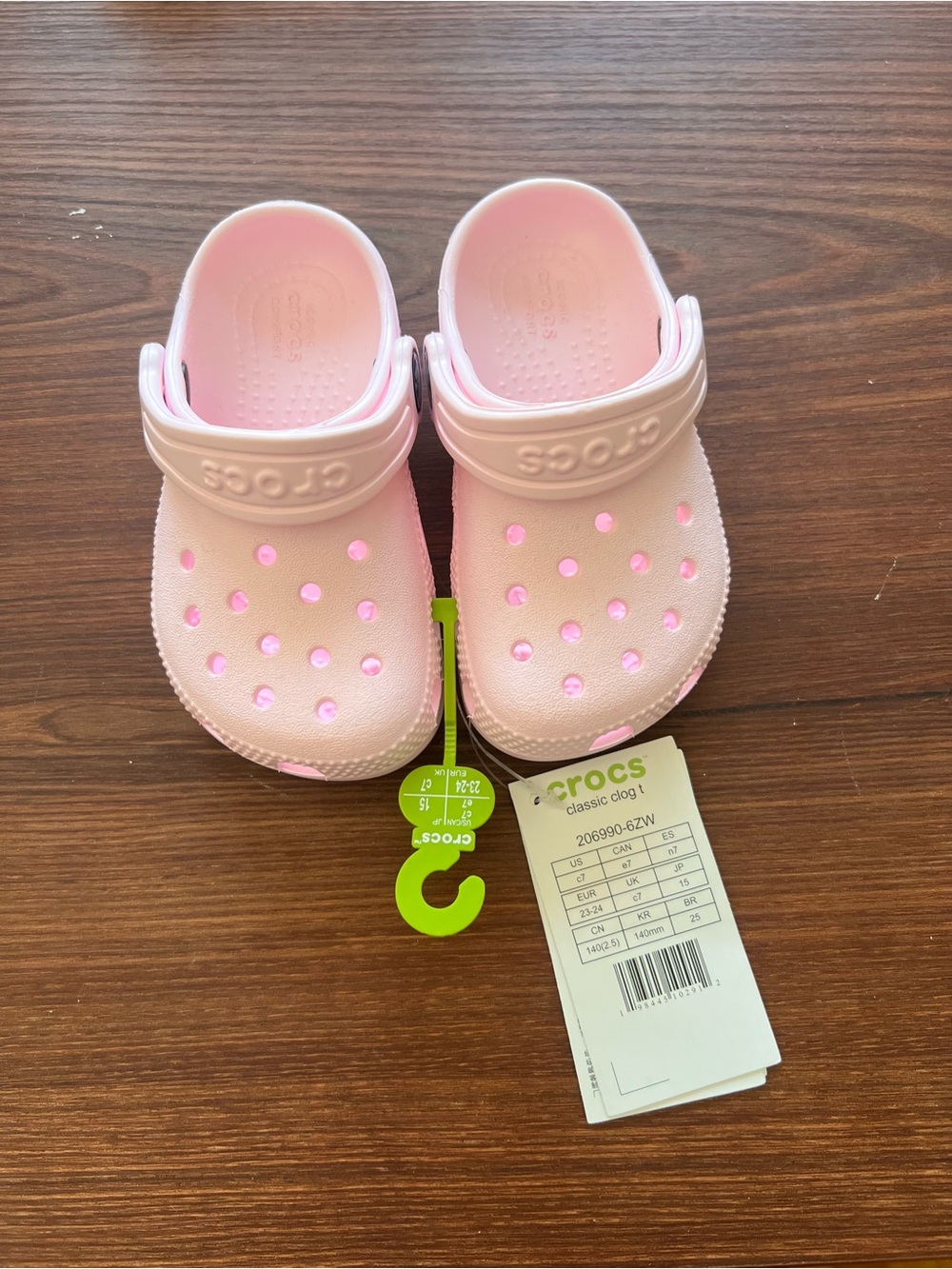 NWT Crocs Toddler Ballerina Pink Classic Clogs